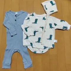 SHEINと恐竜柄ロンパースセット 80