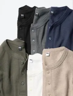 ユニクロ　ヘンリーネック長袖カットソー 3XL 2枚セット‼️最終価格‼️