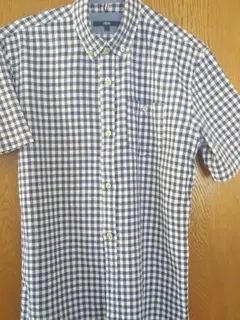 Ciaopanic 青と白のチェック 半袖シャツ L