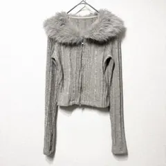 シーイン　SHEIN Dazy セーター　トップス　カーディガン　ファー　S