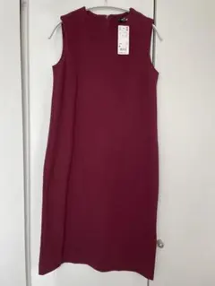 UNIQLO ポンチドレス バーガンディ M 新品未使用