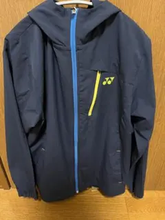 YONEX 男女兼用　フルジップ フード付き ウォームアップパーカー　ネイビー