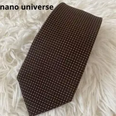 nano universe ナノユニバースブラウン ドット柄 ネクタイのサムネイル