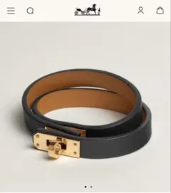 HERMES レザーブレスレット＜ケリー＞ドゥブルトゥール - メルカリ