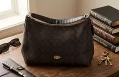 COACH 32264 ペブルレザー ワンショルダーバッグ ボルドー - メルカリ