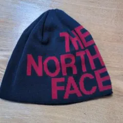 THE NORTH FACE ニット帽 ネイビー/レッド フリーサイズ
