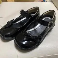キッズフォーマルシューズ　ブラック　エナメル18㎝〜17.5㎝