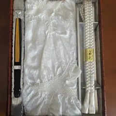 正絹 帯締め 帯揚げ セット 白 末広 留袖 黒留袖 結婚式 母 礼装 フ4