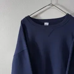 昆*虫様 00s RUSSELL PLAIN 前V スウェット ネイビー L