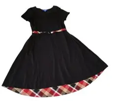 ブルーレーベルクレストブリッジ フィッシュテールTワンピース 黒 38