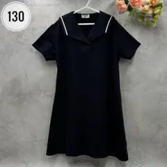 COMME CA DU MODE ネイビー　半袖ワンピース　セーラーカラーのサムネイル