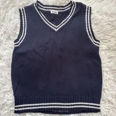 Birthday ネイビー Vネックベスト 120