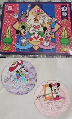 東京ディズニーリゾート 2005年 お正月 台紙付き写真 コースターのセット