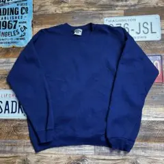 コ*ン様 Lee スウェット USA製 90s XL ネイビー 無地 古着