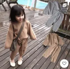 韓国子供服 ニット セットアップ