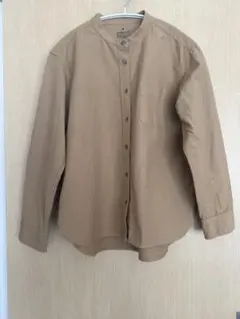 MUJIノーカラーシャツ M
