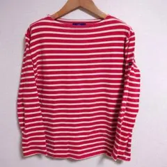 セントジェームス ウェッソン ボーダーバスクシャツ レッド ホワイト