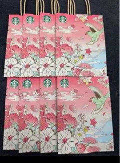 スターバックス　紙袋　さくら　2024 桜　ショッパー　8枚　リメイク