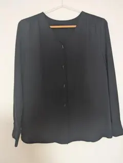 UNITED ARROWS green label 長袖 ブラウス 黒のサムネイル