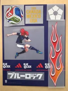 ブルーロック adidas 熱圧着プリントシート 日本代表ユニフォーム柄 