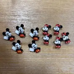 ミッキーマウス　ミニーマウス　ボタン　レトロ
