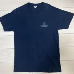ネイビー コットン Tシャツ バックプリント　ヴィンテージ