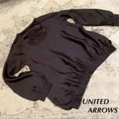 PINK LABEL 黒サテン コクーンカットソー スクエアネック 美品