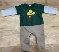 【petit main】おさるのジョージ　ロンパース　80cm