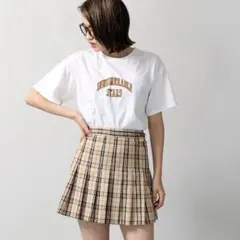 【WEGO】チェックプリーツミニスカート