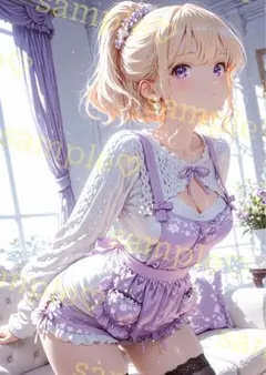 キラキラ　かわいい　AIイラスト　ポスター　A4サイズ　a685