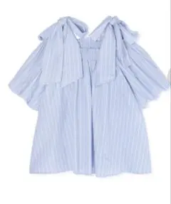 【未使用品】NATURAL BEAUTY BASIC オフショルリボンブラウス