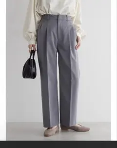 アメリカンホリック タックワイドパンツ グレー