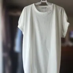 新品タグ付　KHALITA 半袖Tシャツ ホワイト　袖シャーリング