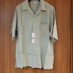 GU オープンカラーシャツ Lサイズ 52 GREEN
