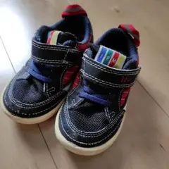 IFME ベルト付きスニーカー 15センチ 黒/赤