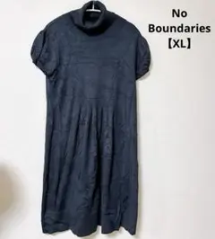 No Boundaries ダークブルー 半袖 ワンピース XL シンプル
