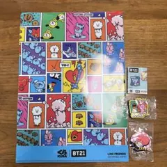 BT21 クリアファイル　バッジ&キーホルダー付き　くら寿司コラボ