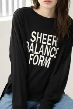 BONJOUR SAGAN ロゴプリント長袖Tシャツ　ブラック　新品