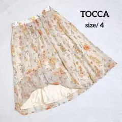 美品 TOCCA MIMOSA IMPRESSION スカート イエロー 4 L