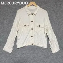 MERCURYDUO アイボリー ノーカラージャケット