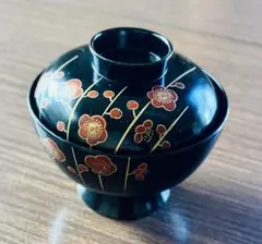【新品未使用】フタ付き吸物椀　5客セット