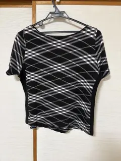 【希少15号・ホースロゴ刺繍】バーバリーロンドン 斜めノバチェック カットソー