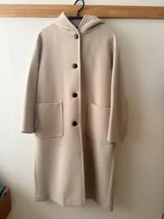 URBAN RESEARCH フード付きベージュロングコート