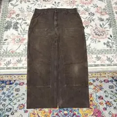 Carhartt ペインター パンツ ダークブラウン ペンキ ダブルニー ワイド Carhartt ペインター パンツ ダークブラウン ペンキ ダブルニー