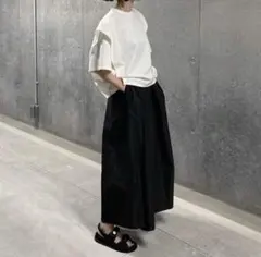 LOHENローヘン.ハイカウントグログランスカートパンツ - メルカリ