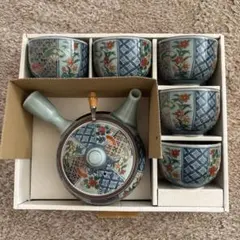 新品未使用　【有田焼】　錦扇花　急須　湯呑み　セット　箱入