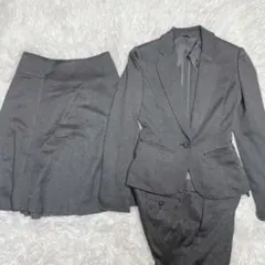 デスタイル　3ピース　スーツ　パンツ　スカート　セットアップ　グレー　S/M/L