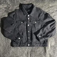 ダークグレー デニムジャケット sサイズ　h&m