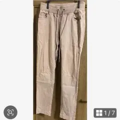 ダブルスタンダードクロージング　プレミアムウォッシュ　パンツ　ブラウン　ゴム　紐のサムネイル