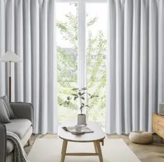 【未使用】1級遮光カーテン レースセット 100×150 アイスグレー 小窓用